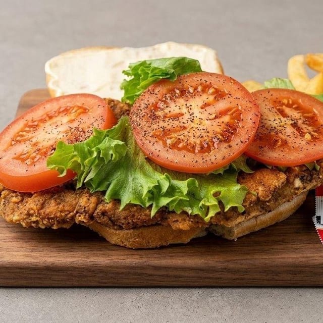 Fried Pork Chop Sandwich.
