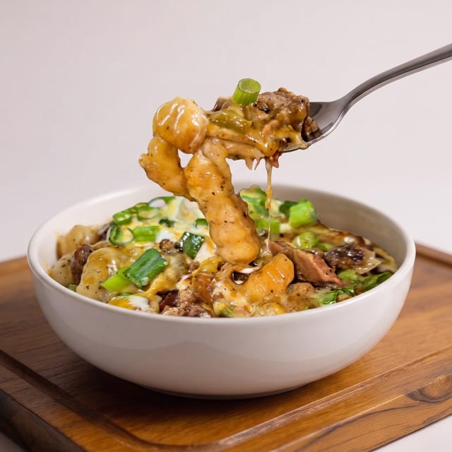 Pulled Pork Loaded Fries Bowl.