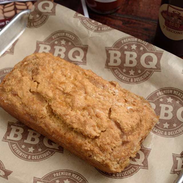 Mama Bull's Buttery Candied Cornbread Loaf.