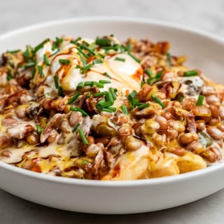Brisket / Beans Loaded Fries Bowl