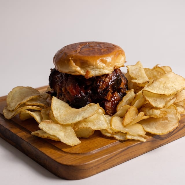 Bull's Famous Brisket Sandwich.